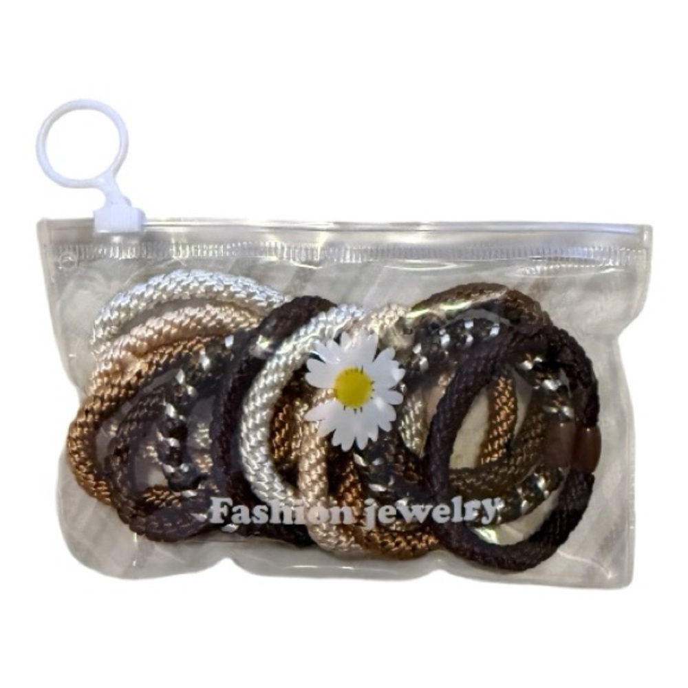 Set of Braided Hair Ties in Neutral Tones